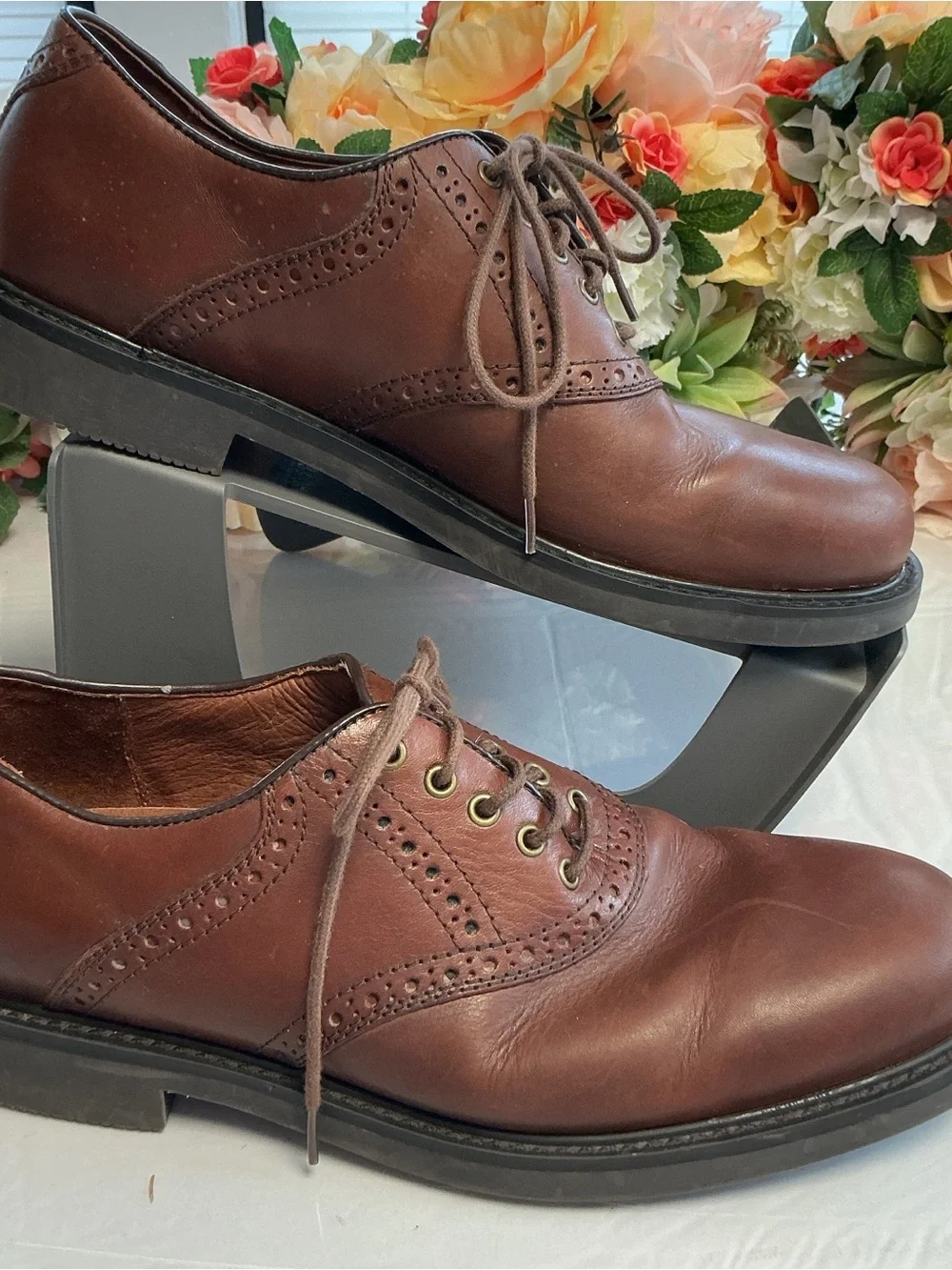 Johnston & Murphy 20-756 Brown Leather Brogue Oxford Dress Shoes Men’s 8 S